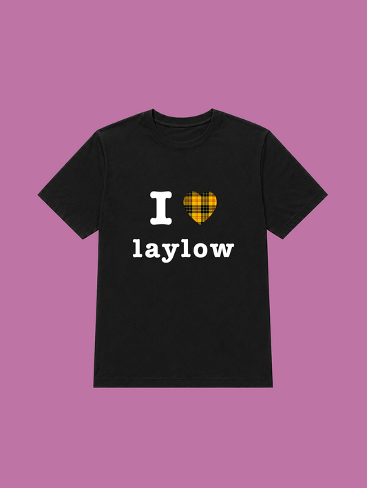 t-shirt noir I love laylow