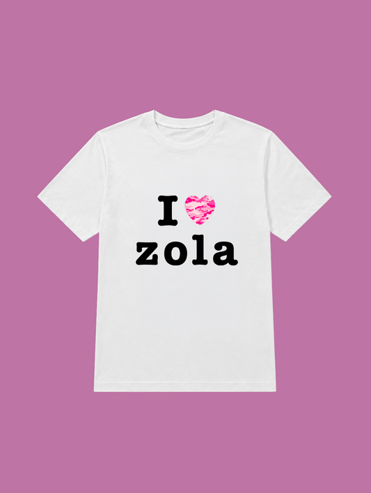 t-shirt I love zola