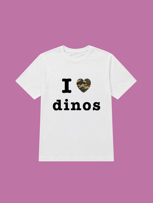 t-shirt I love dinos