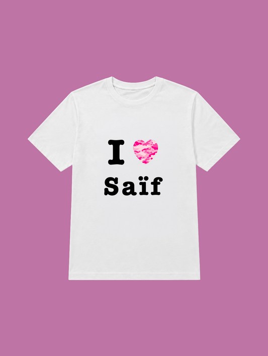 t-shirt I love Saïf