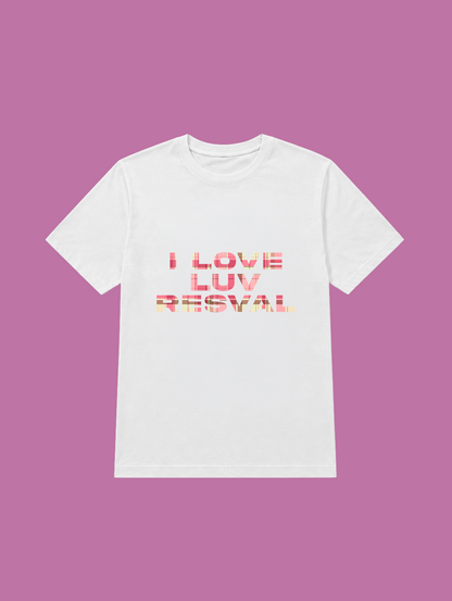 t-shirt I LOVE LUV RESVAL
