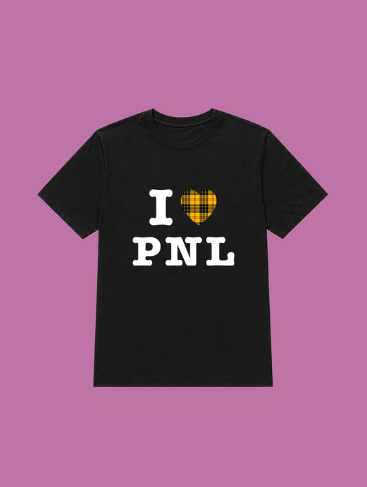 t-shirt noir I love pnl