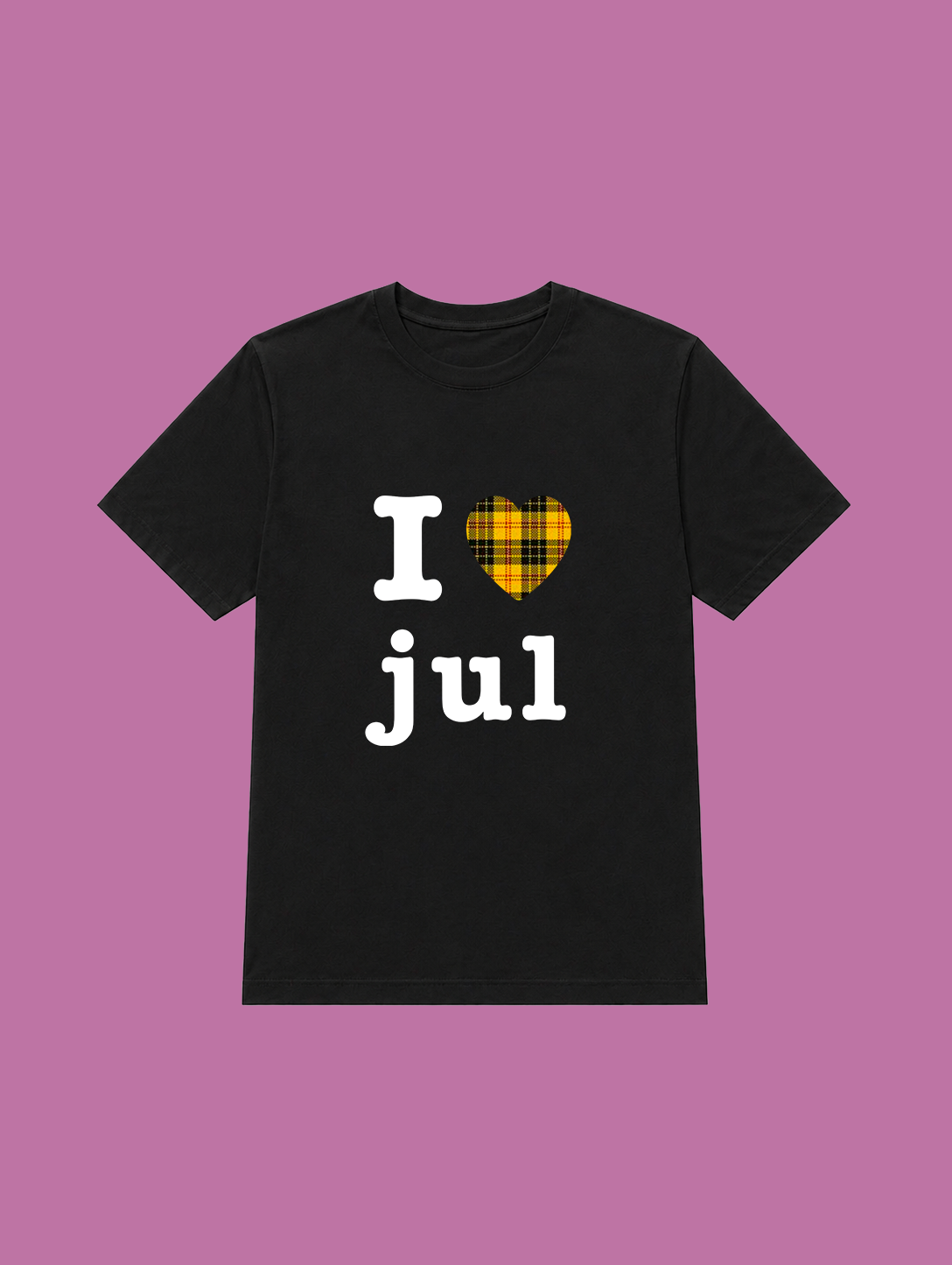 t-shirt noir I love jul