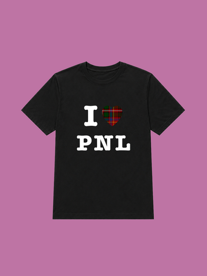 t-shirt noir I love pnl