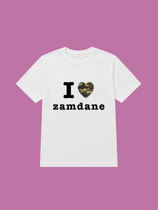 t-shirt I love zamdane