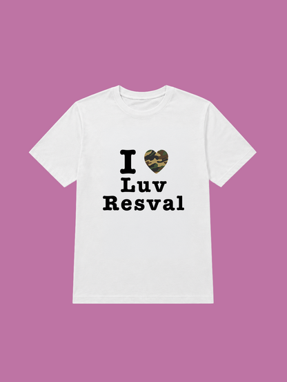 t-shirt I love luv resval