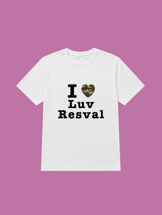 t-shirt I love luv resval