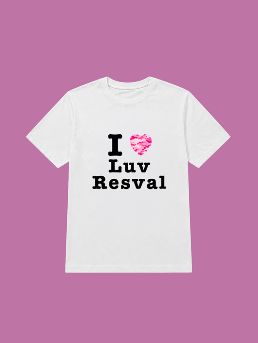 t-shirt I love luv resval