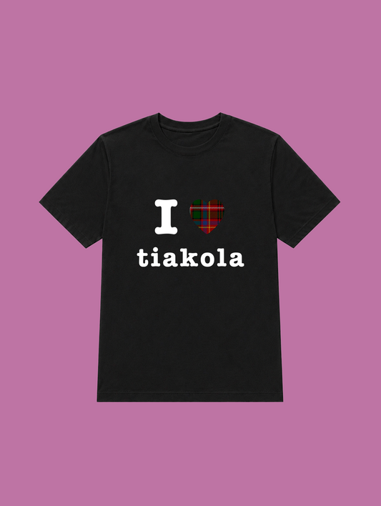 t-shirt noir I love tiakola