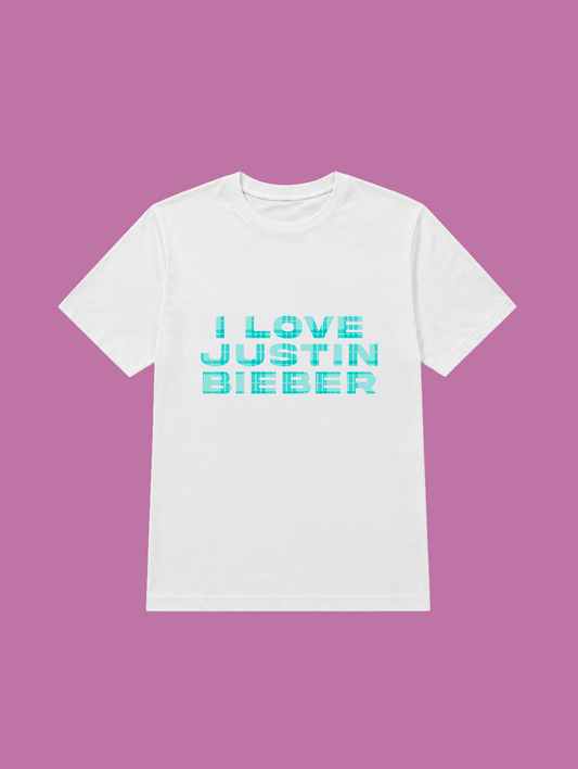 t-shirt I LOVE JUSTIN BIEBER