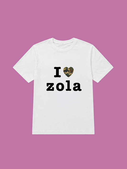 t-shirt I love zola