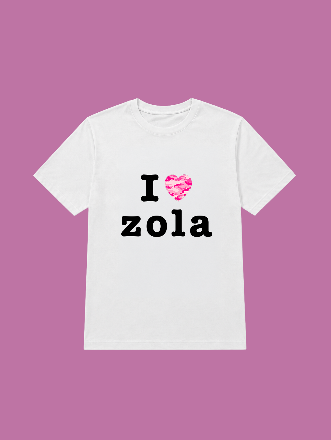 t-shirt I love zola